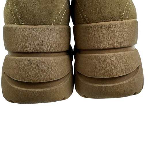 Steve Madden "Husky" Tan Suede Chunky/Platform Boots/Sneakers Women's Size 6.5 - Picture 7 of 10